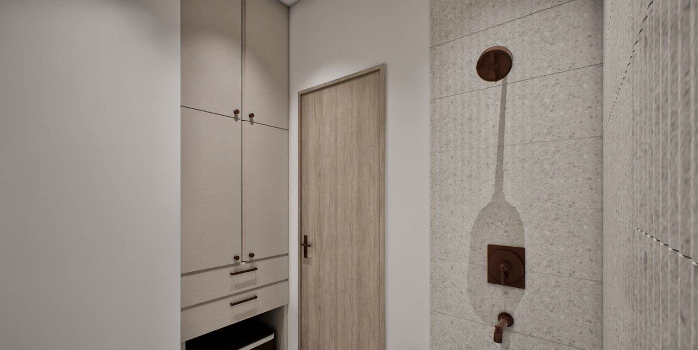 Artist rendering of a closet.